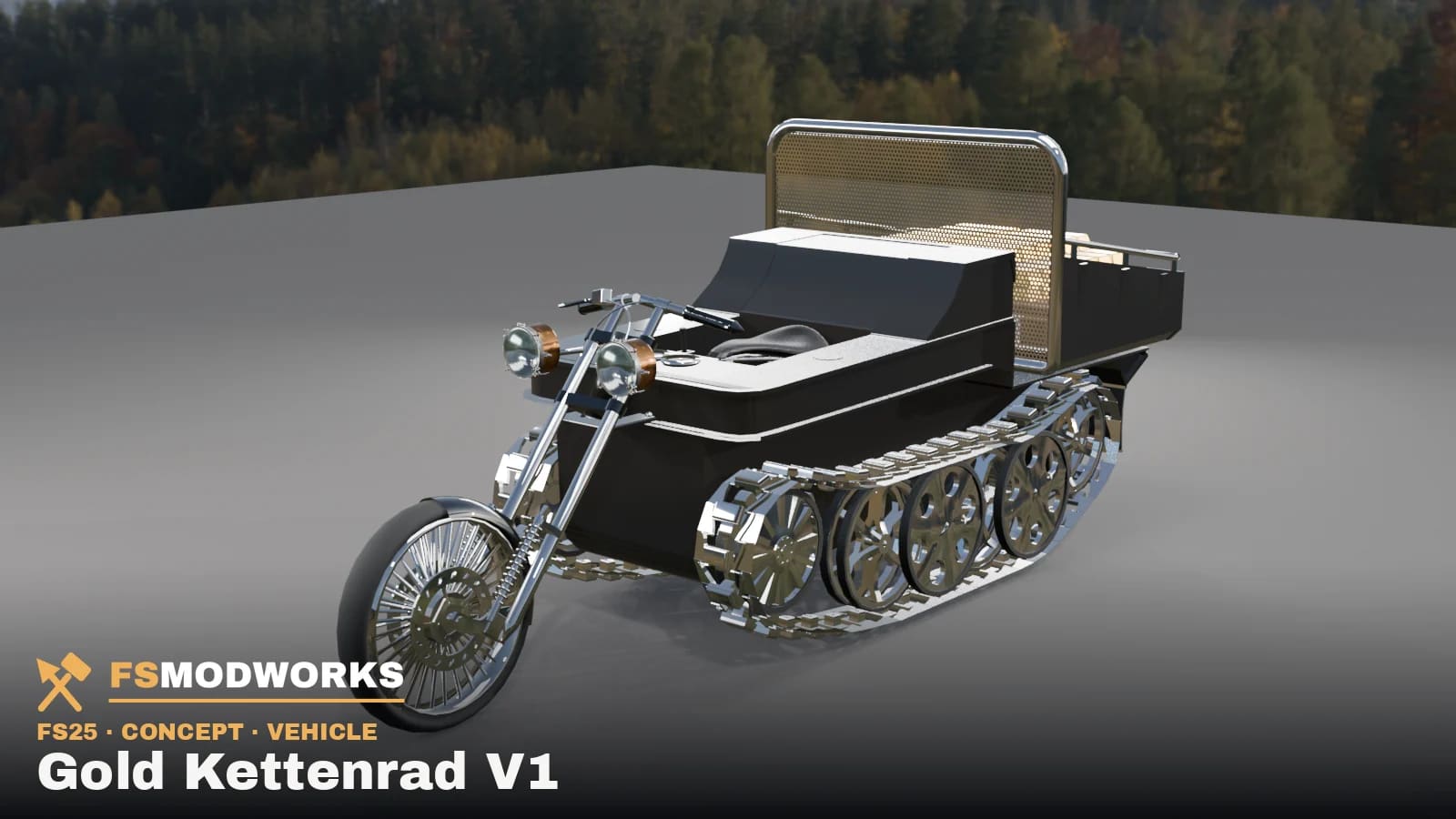 FSMW Gold Kettenrad V1: a gold hauler with a chopper nose