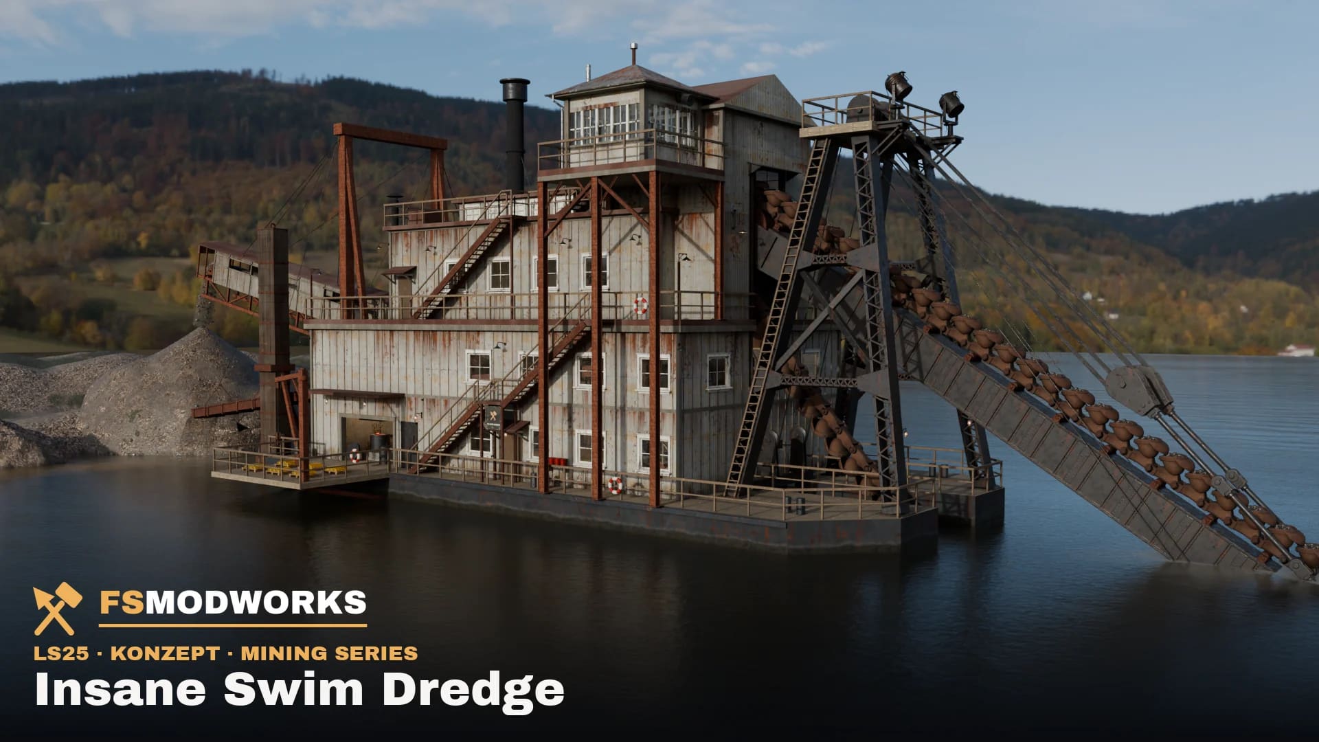 Insane Swim Dredge: ein schwimmender Goldbagger für LS25