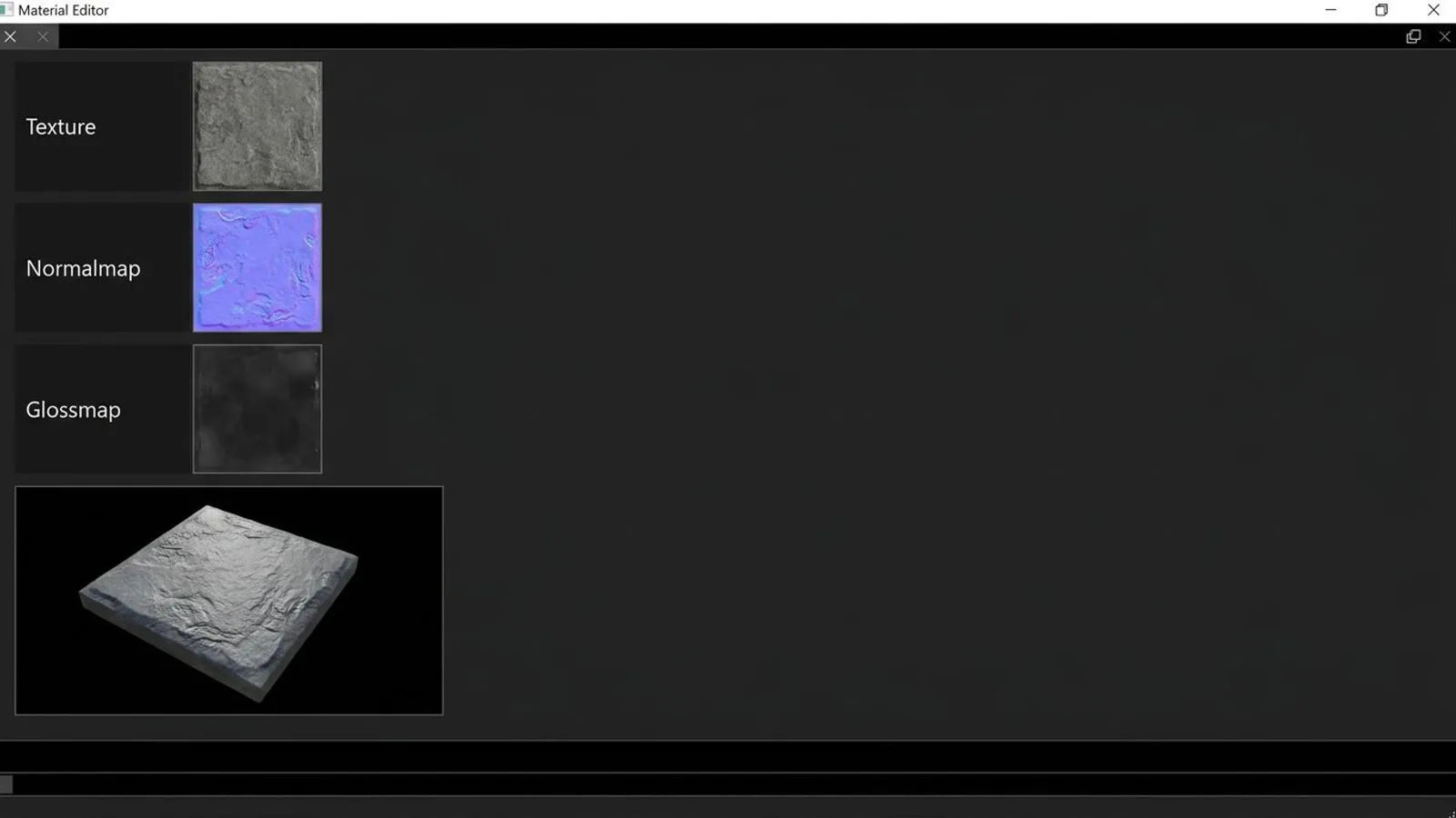 GIANTS material panel with the Texture, Normalmap and Glossmap slots, the normal map loaded into Normalmap
